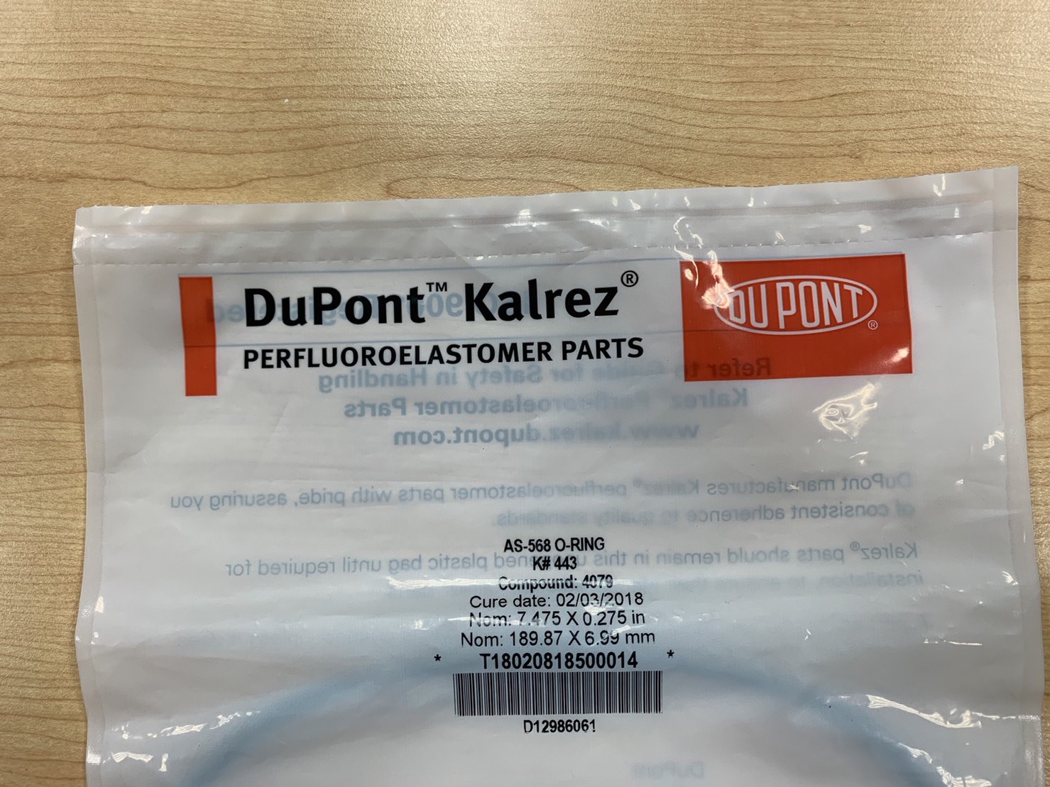Kalrez O-ring Dupont AS568 K443 Compund4097
